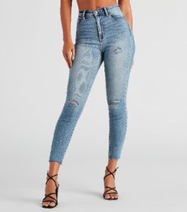 Taylor High Rise Skinny Crop Jeans By Windsor Denim sold by Windsor