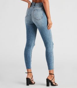 Taylor High Rise Skinny Crop Jeans By Windsor Denim sold by Windsor