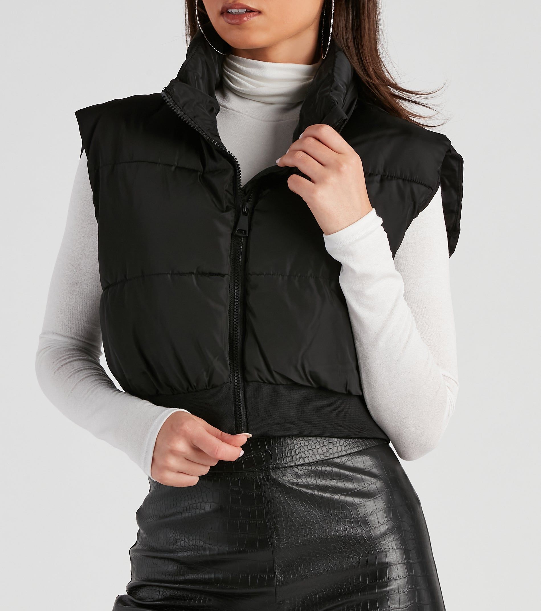 Winter Must-Have Cropped Puffer Vest sold by Windsor product image thumbnail 4