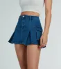 Channel Cute Mid-Rise Pleated Denim Mini Skirt sold by Windsor