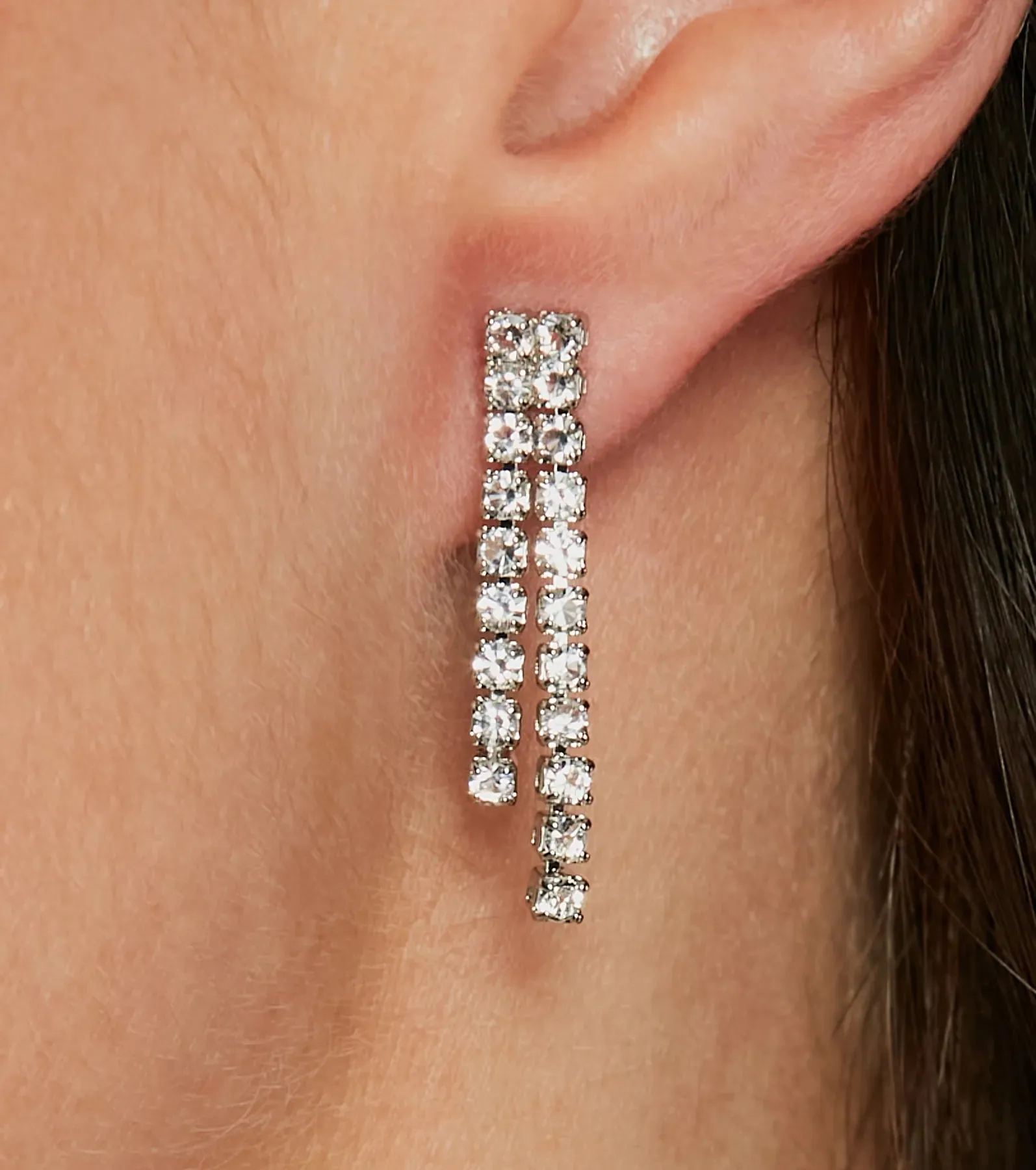 Posh Sparkle Rhinestone Necklace And Earrings Set sold by Windsor product image thumbnail 2