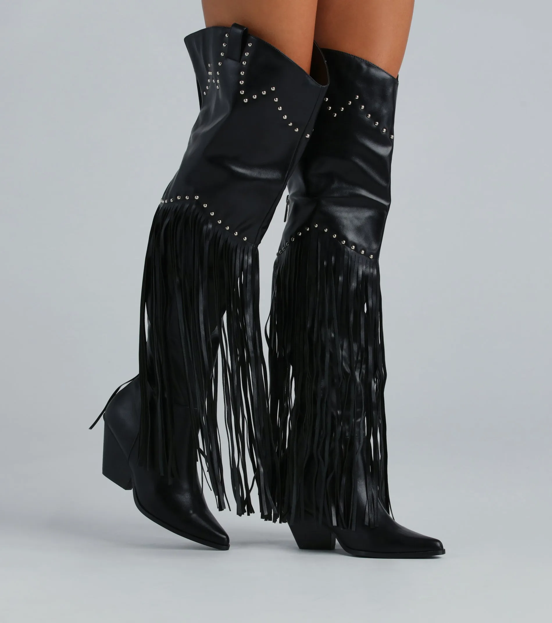 Edgy Country Babe Fringe Western Boots sold by Windsor