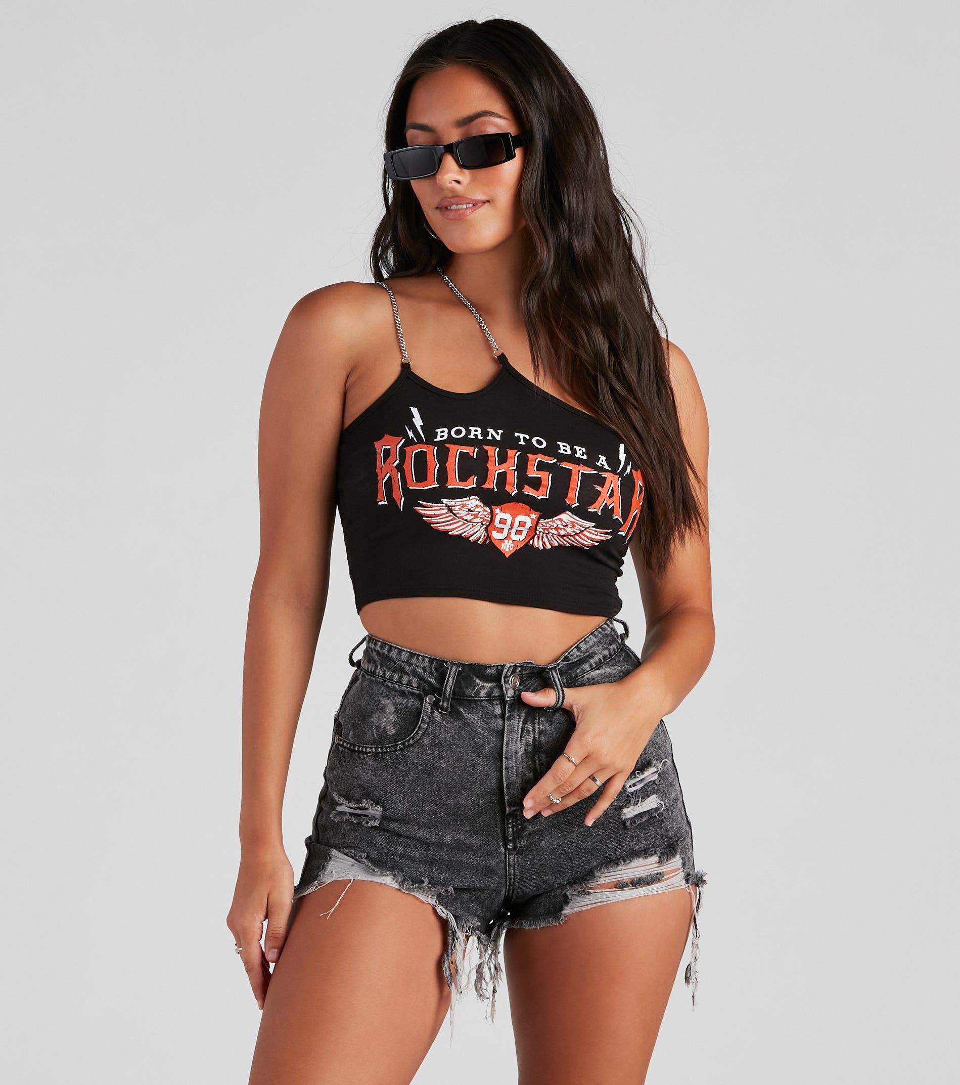 Rockstar Life Graphic Crop Top sold by Windsor product image thumbnail 3