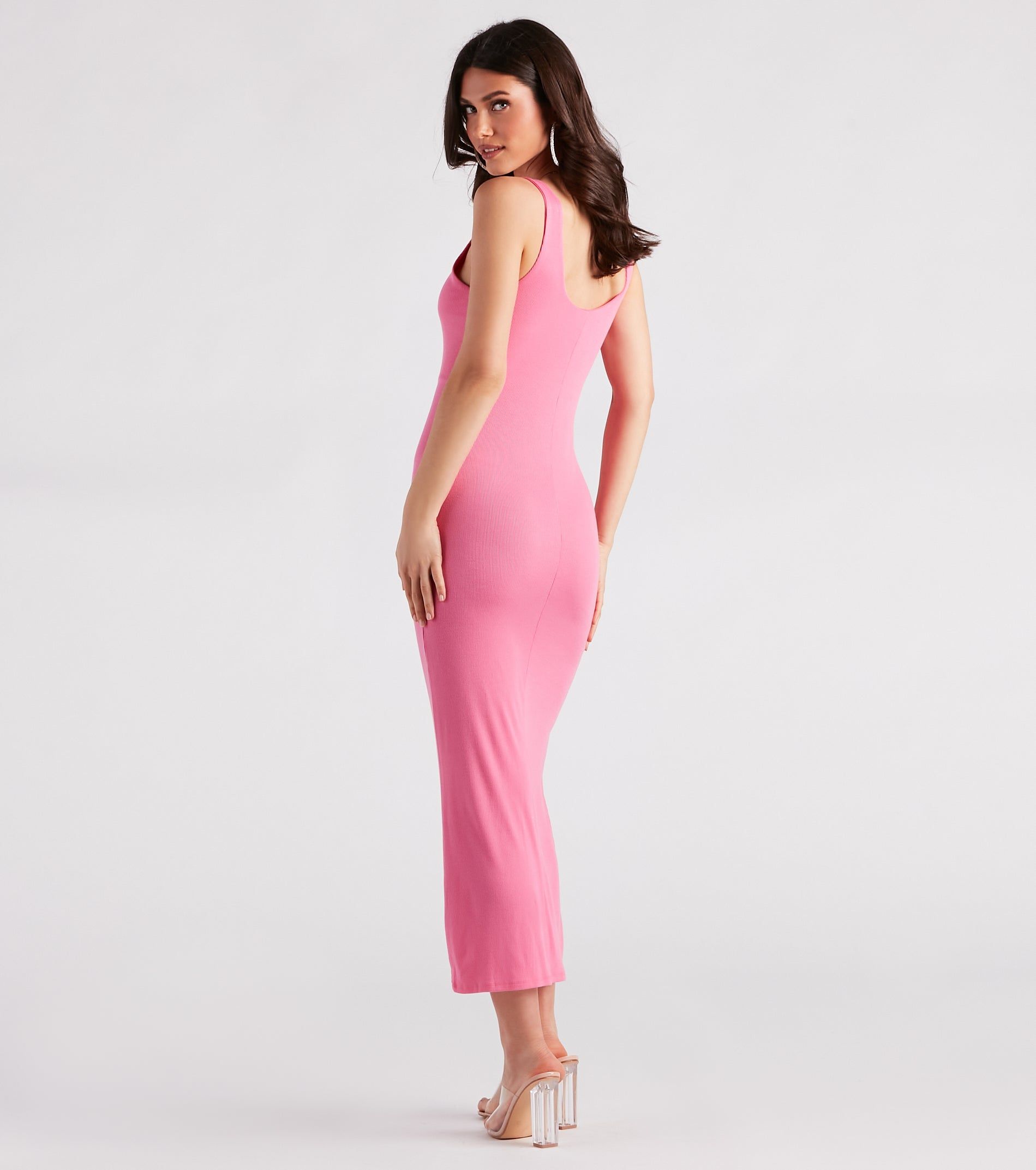 Effortless Styling Ribbed Knit Midi Dress sold by Windsor product image thumbnail 2