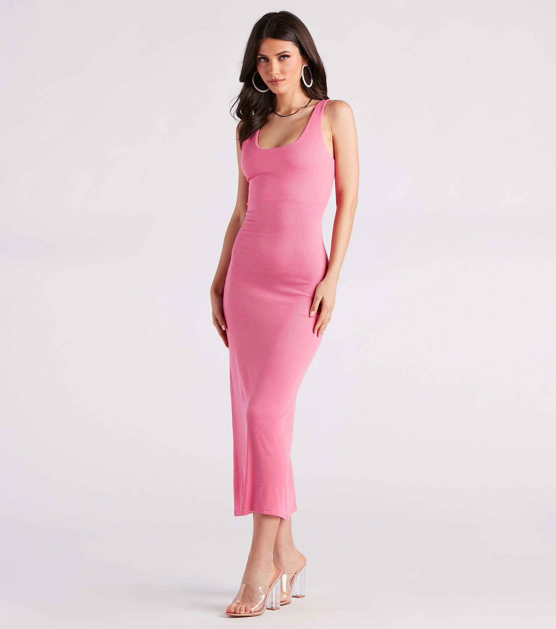 Effortless Styling Ribbed Knit Midi Dress sold by Windsor product image thumbnail 3