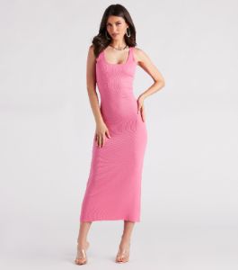 Effortless Styling Ribbed Knit Midi Dress sold by Windsor
