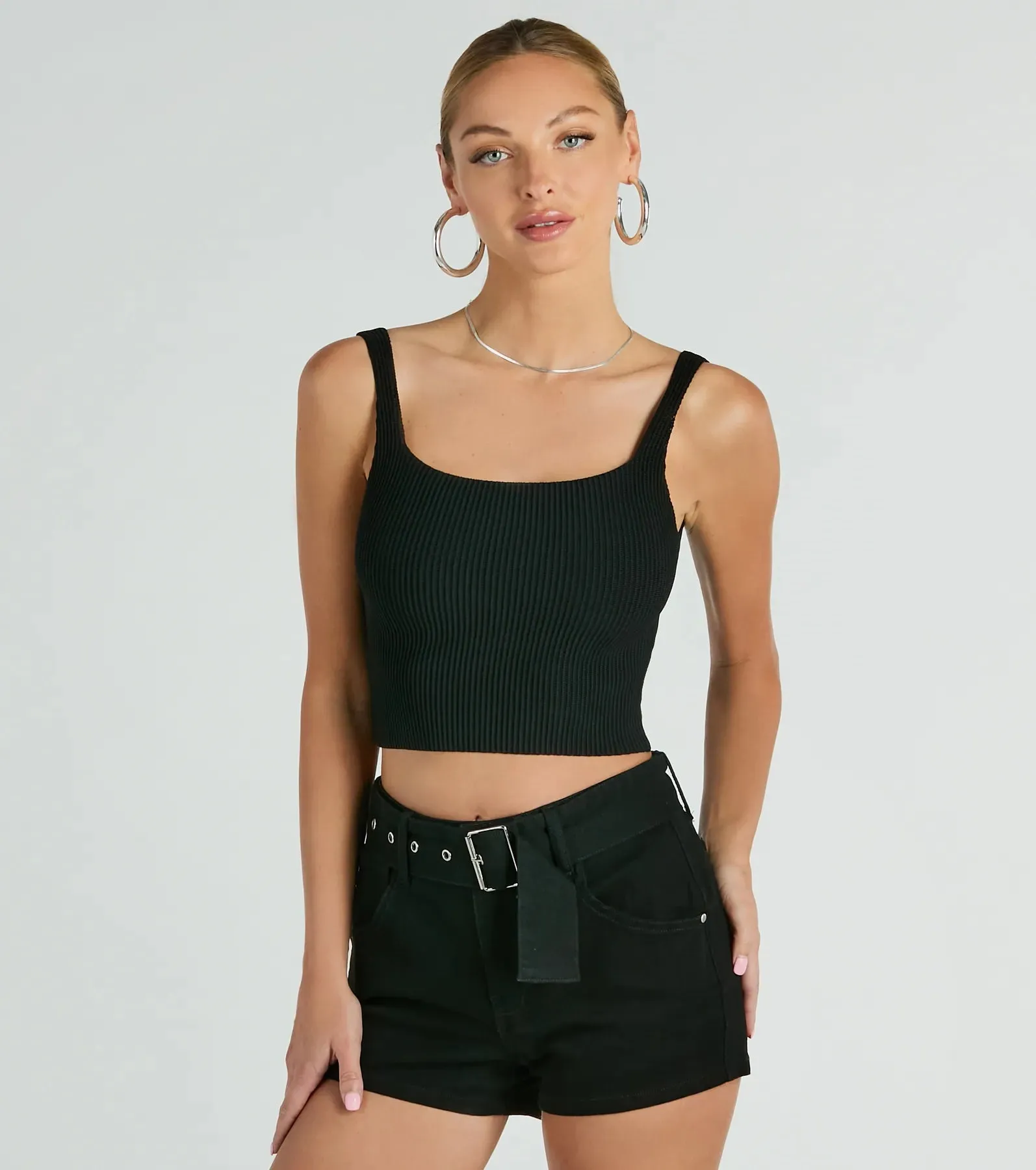 Essential Update Basic Sleeveless Crop Tank Top sold by Windsor product image thumbnail 5