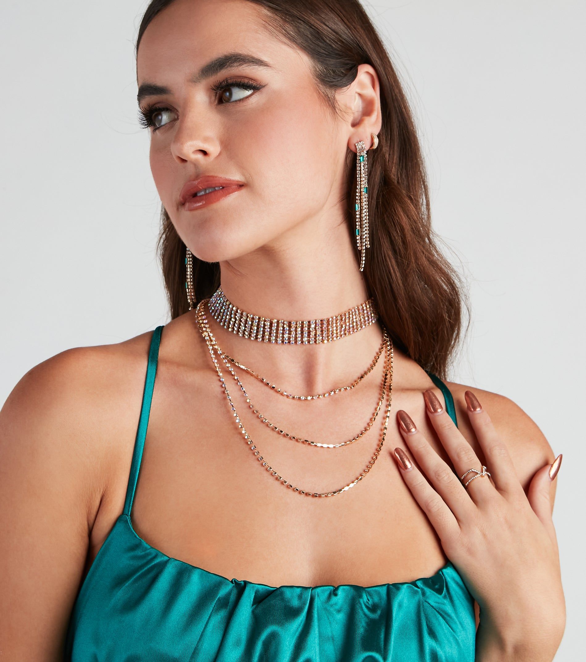 Elegant Night Rhinestone Necklace sold by Windsor