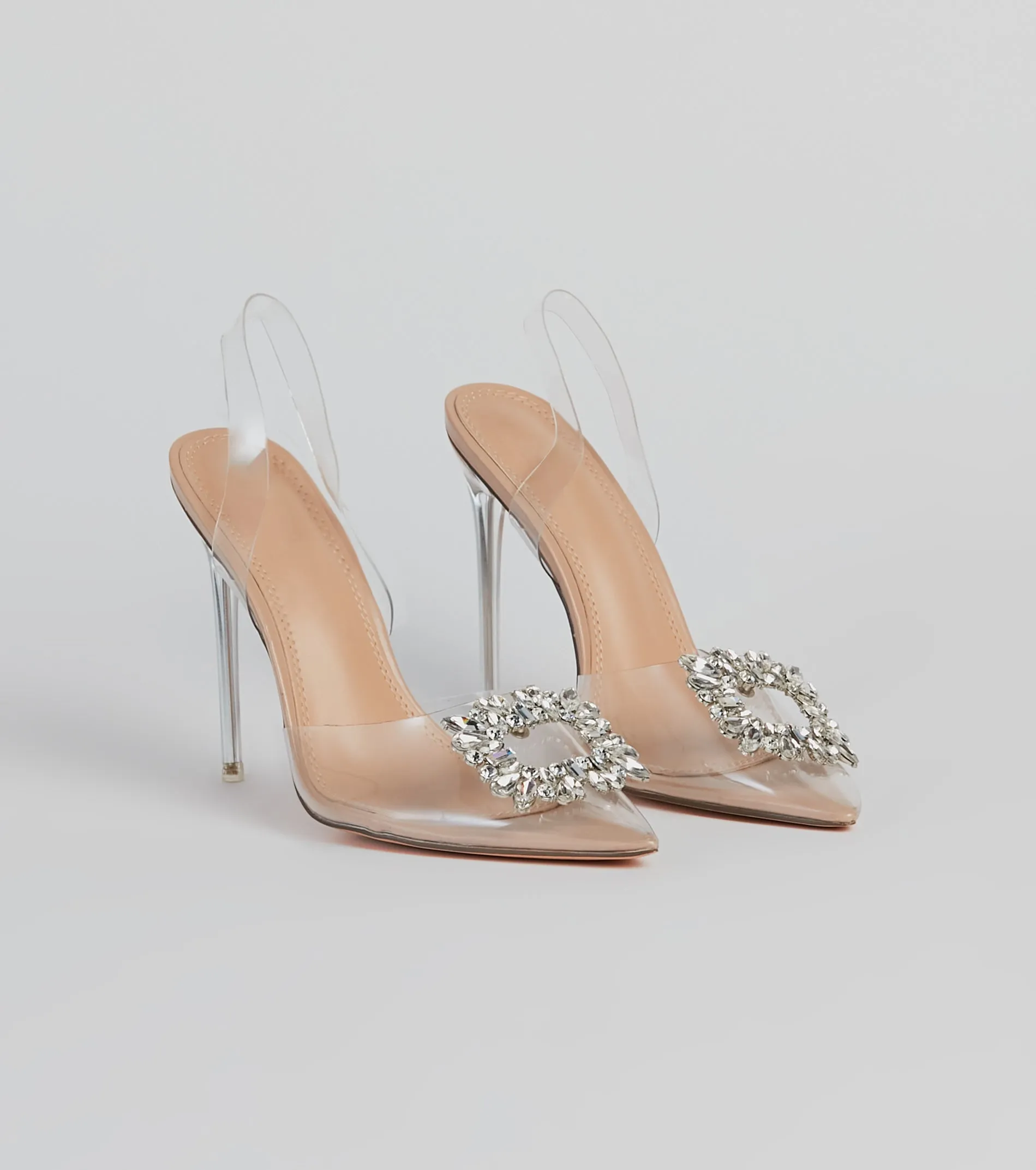 Elegant Luxe Rhinestone Brooch Stiletto Heels sold by Windsor