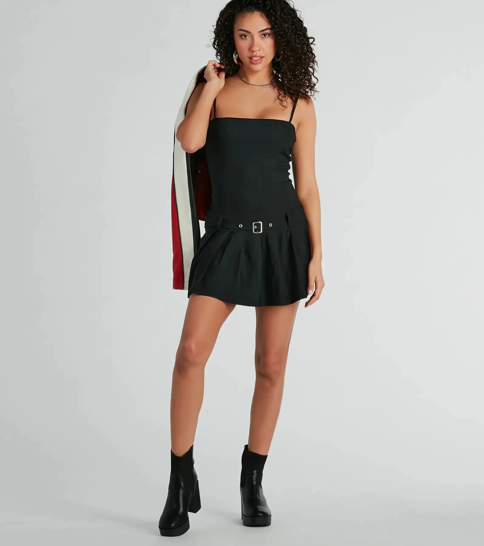 If You Pleats Sleeveless Pleated A-Line Mini Dress sold by Windsor product image thumbnail 3