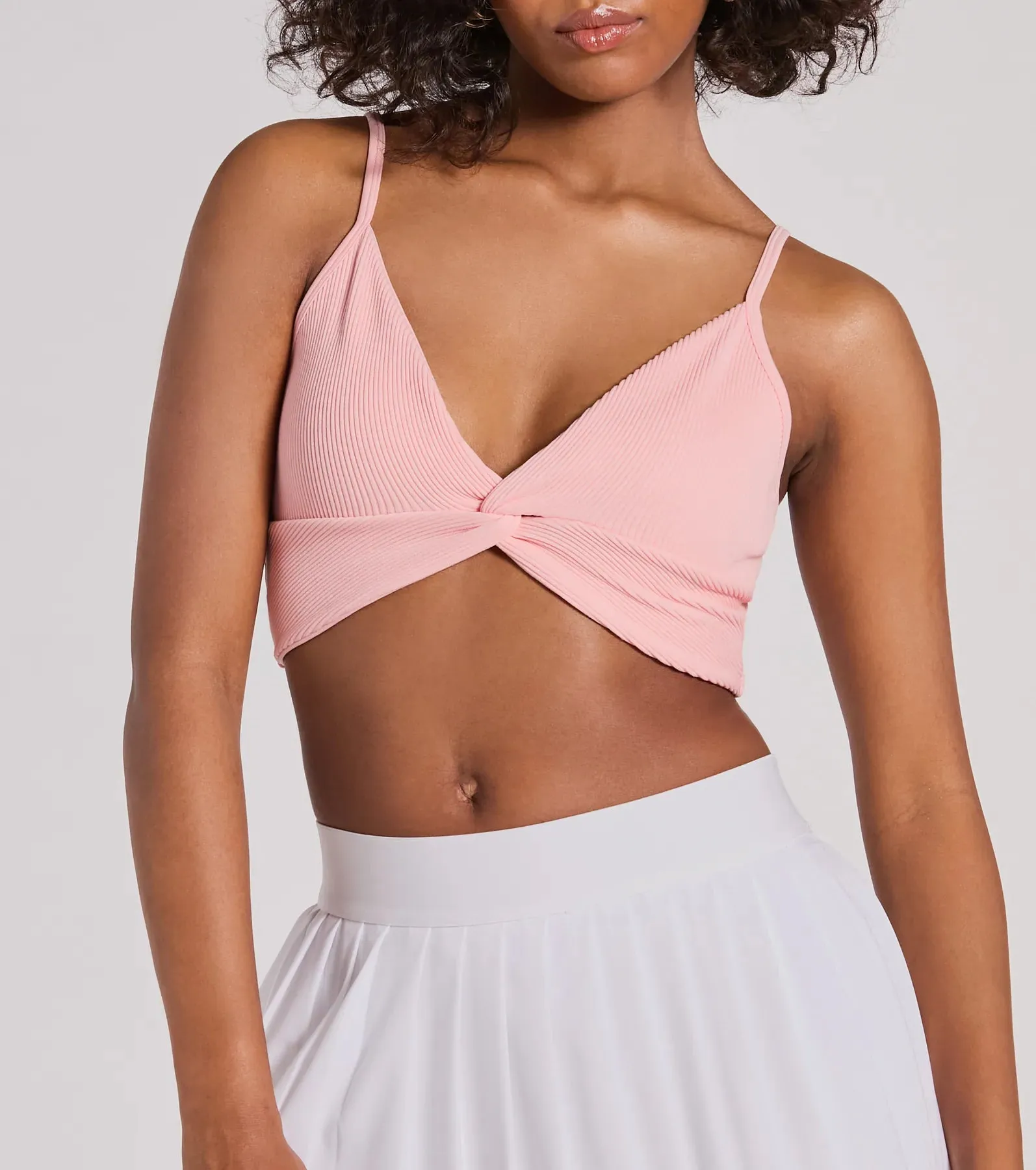 Daily Cute Vibe Twist V-Neck Crop Top sold by Windsor product image thumbnail 4