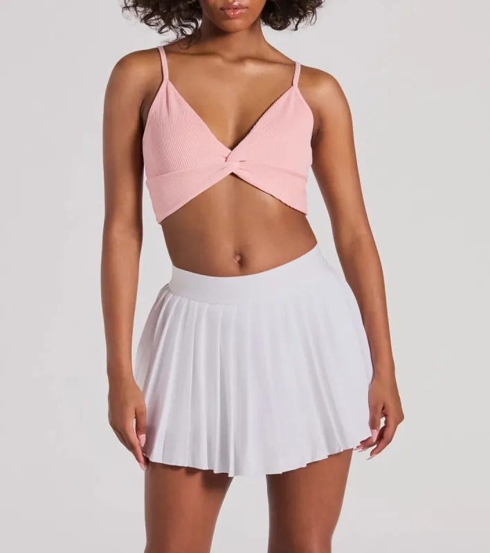 Daily Cute Vibe Twist V-Neck Crop Top sold by Windsor