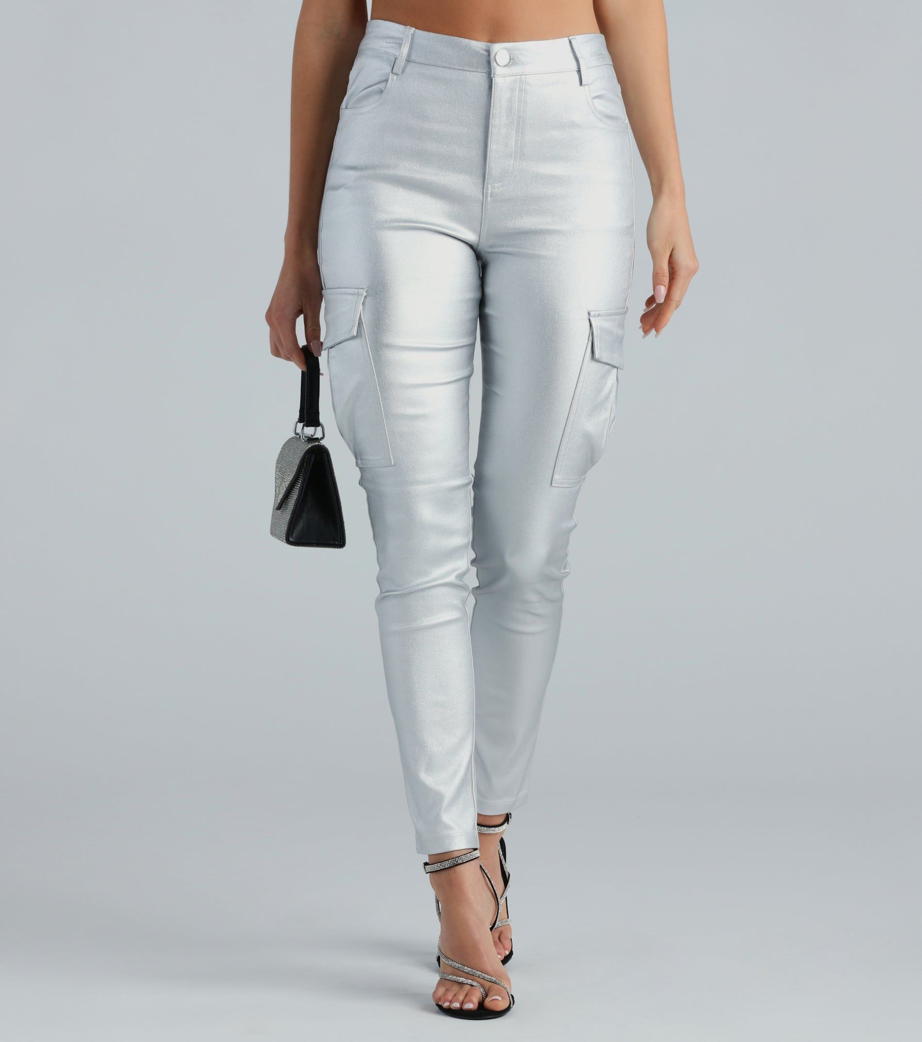 PLACEHOLDER - Casually Elevated Faux Leather Cargo Pants sold by Windsor