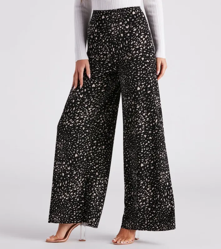 Fabulous Flair Leopard Print Wide-Leg Pants sold by Windsor