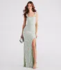 CLEARANCE - Jovie Formal Sequin Slit Mermaid Long Dress sold by Windsor