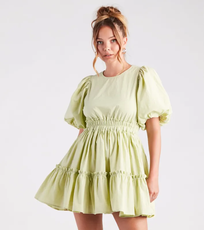 Summer Breeze Ruffled Cotton Skater Dress sold by Windsor