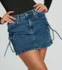 Cool And Confident Cargo Denim Mini Skirt sold by Windsor