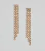 Coveted Glam Rhinestone Fringe Earrings sold by Windsor