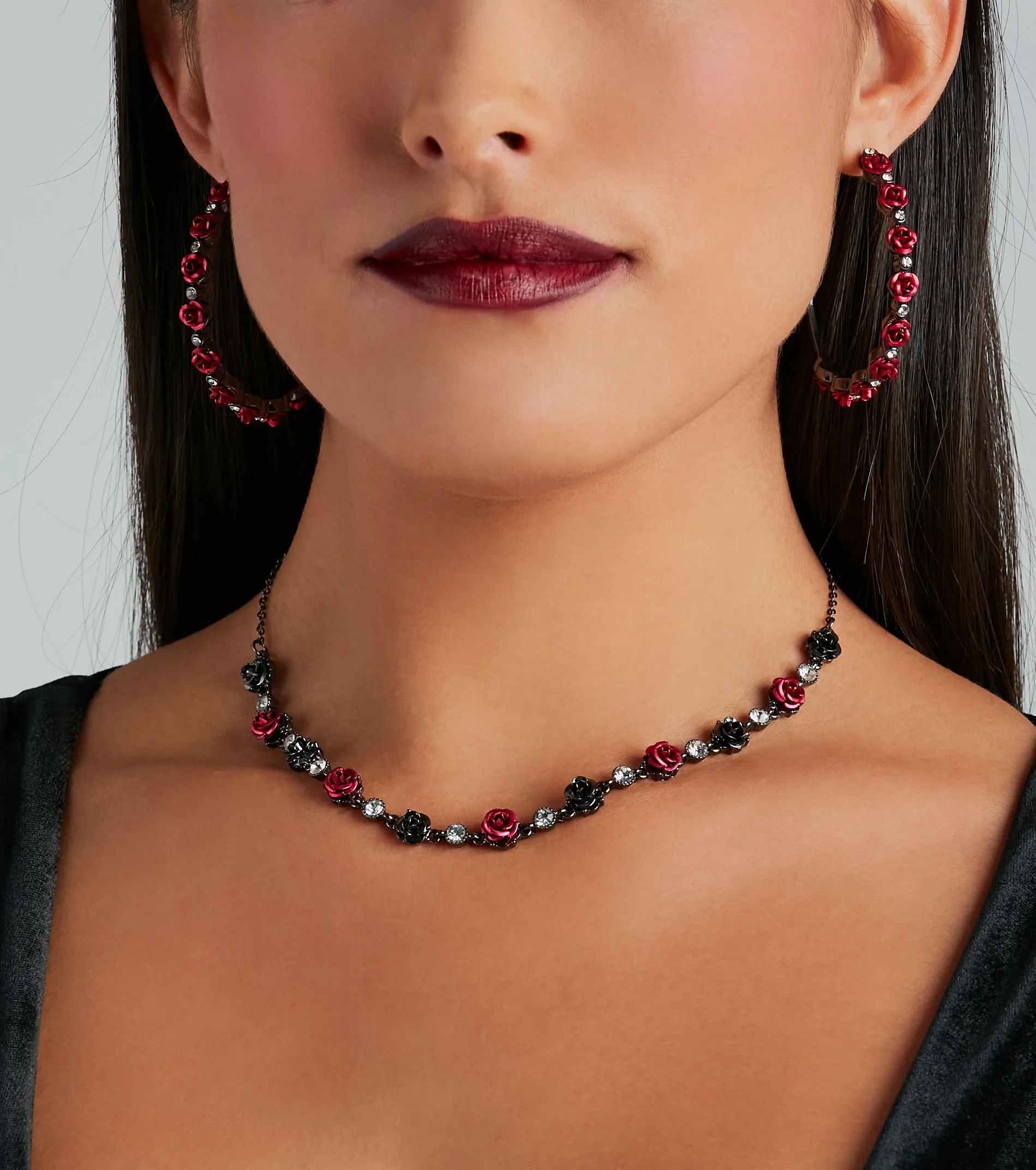 Divine Enchantment Hematite Rose Necklace sold by Windsor product image thumbnail 2