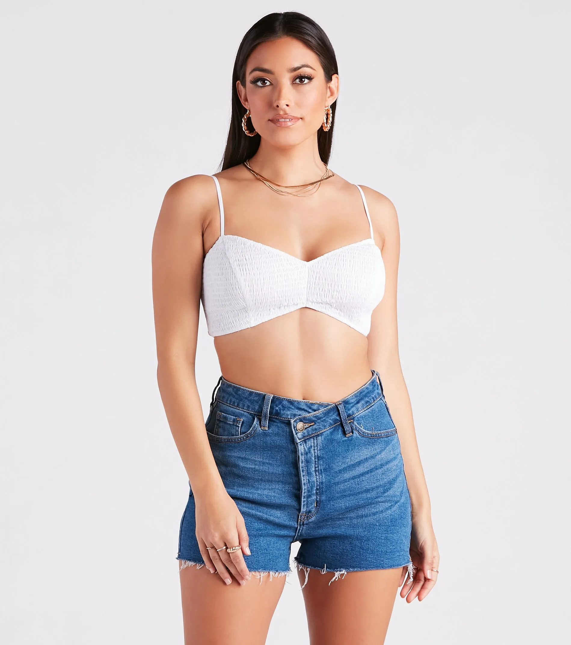 Beachside Beauty Smocked Bra Top sold by Windsor product image thumbnail 5