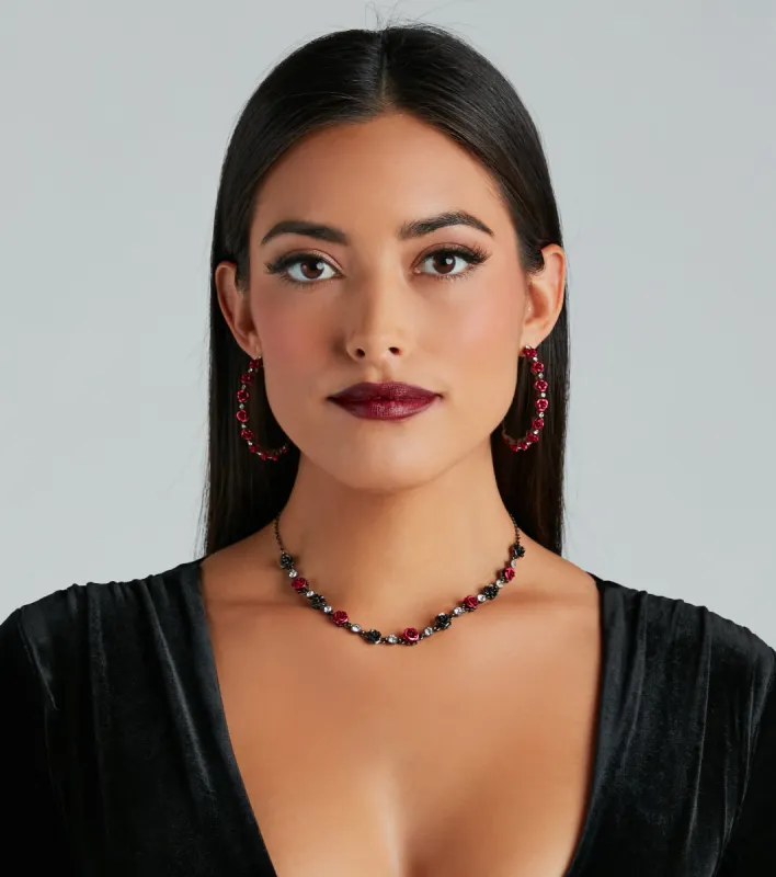 Divine Enchantment Hematite Rose Necklace sold by Windsor