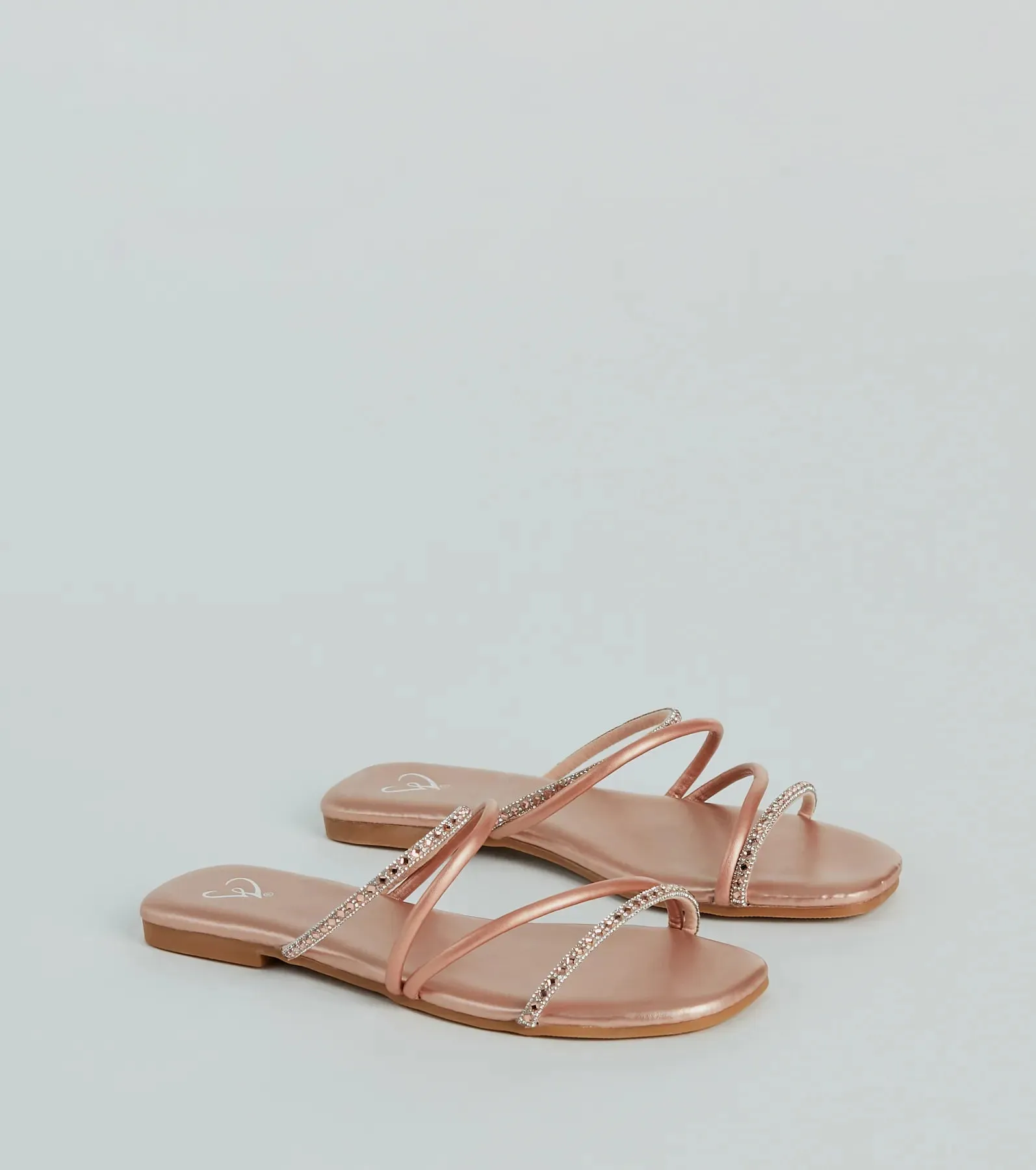 Effortless And Fab Rhinestone Strappy Flat Sandals sold by Windsor