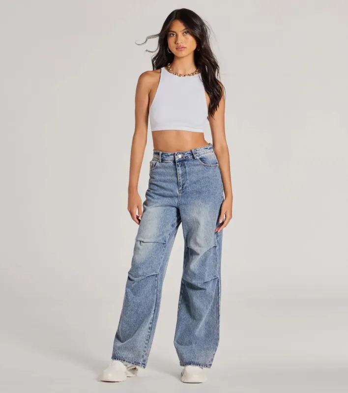 Stylish Journey High-Rise Straight-Leg Denim Jeans sold by Windsor