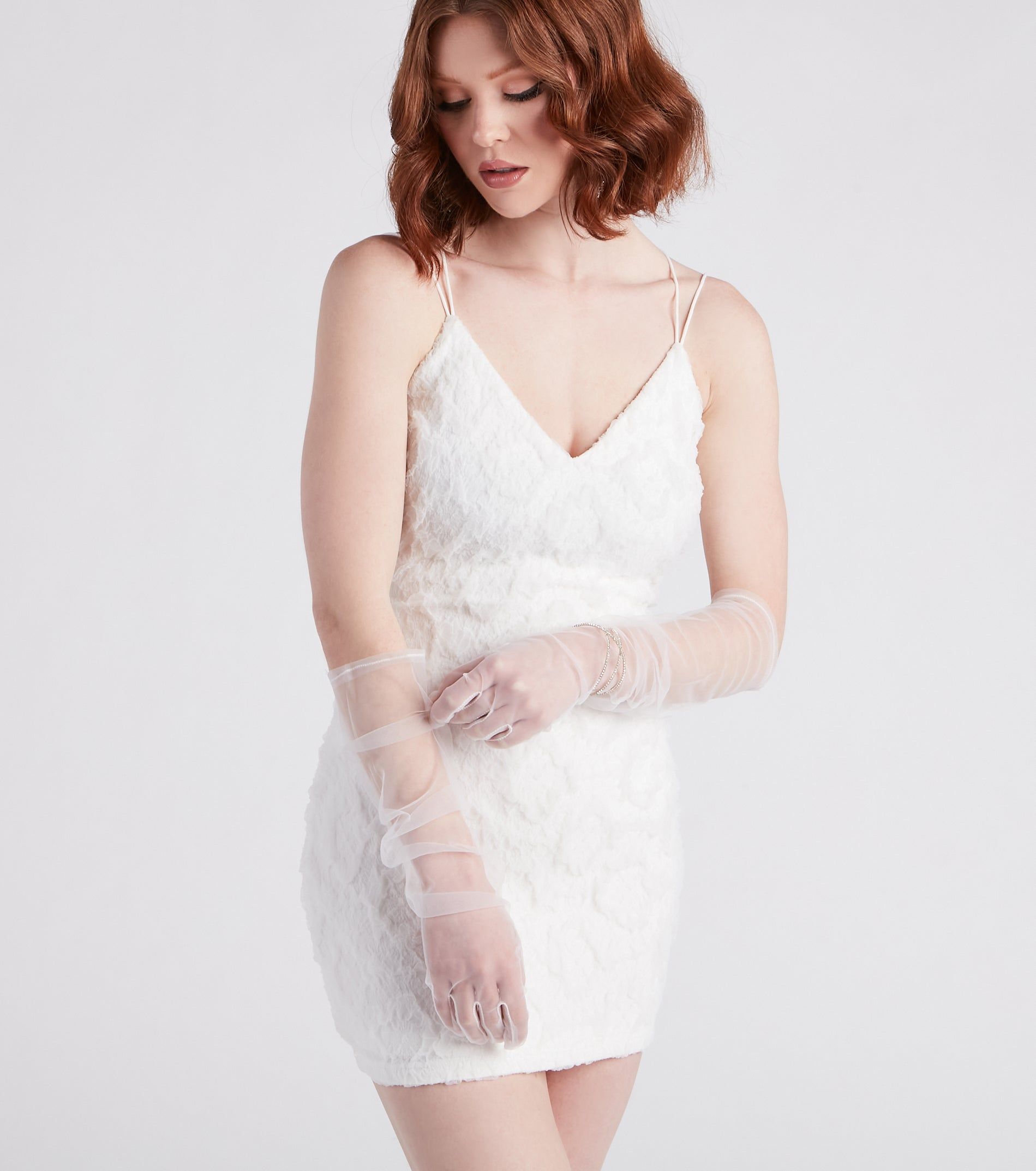 CLEARANCE - Effortlessly Glam Sheer Long Gloves sold by Windsor