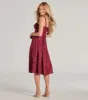 Delightful Impact Corset Slit Chiffon Midi Dress sold by Windsor
