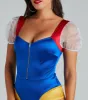 Enchanted Princess Puff Sleeve Satin Bodysuit sold by Windsor