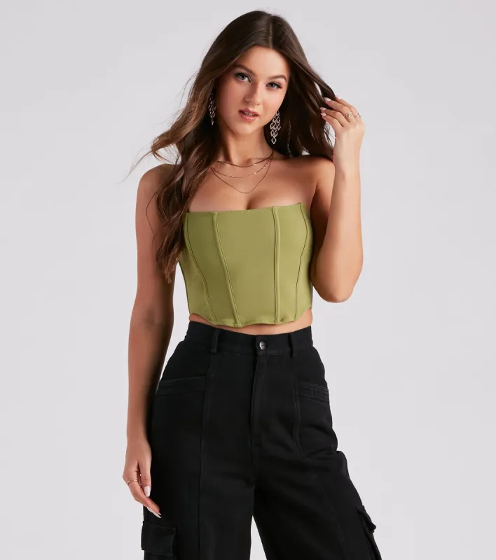 Meant To Be Lace Up Corset Top sold by Windsor