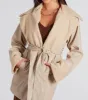 Can't Wait Faux Sherpa Leather Trench Coat sold by Windsor
