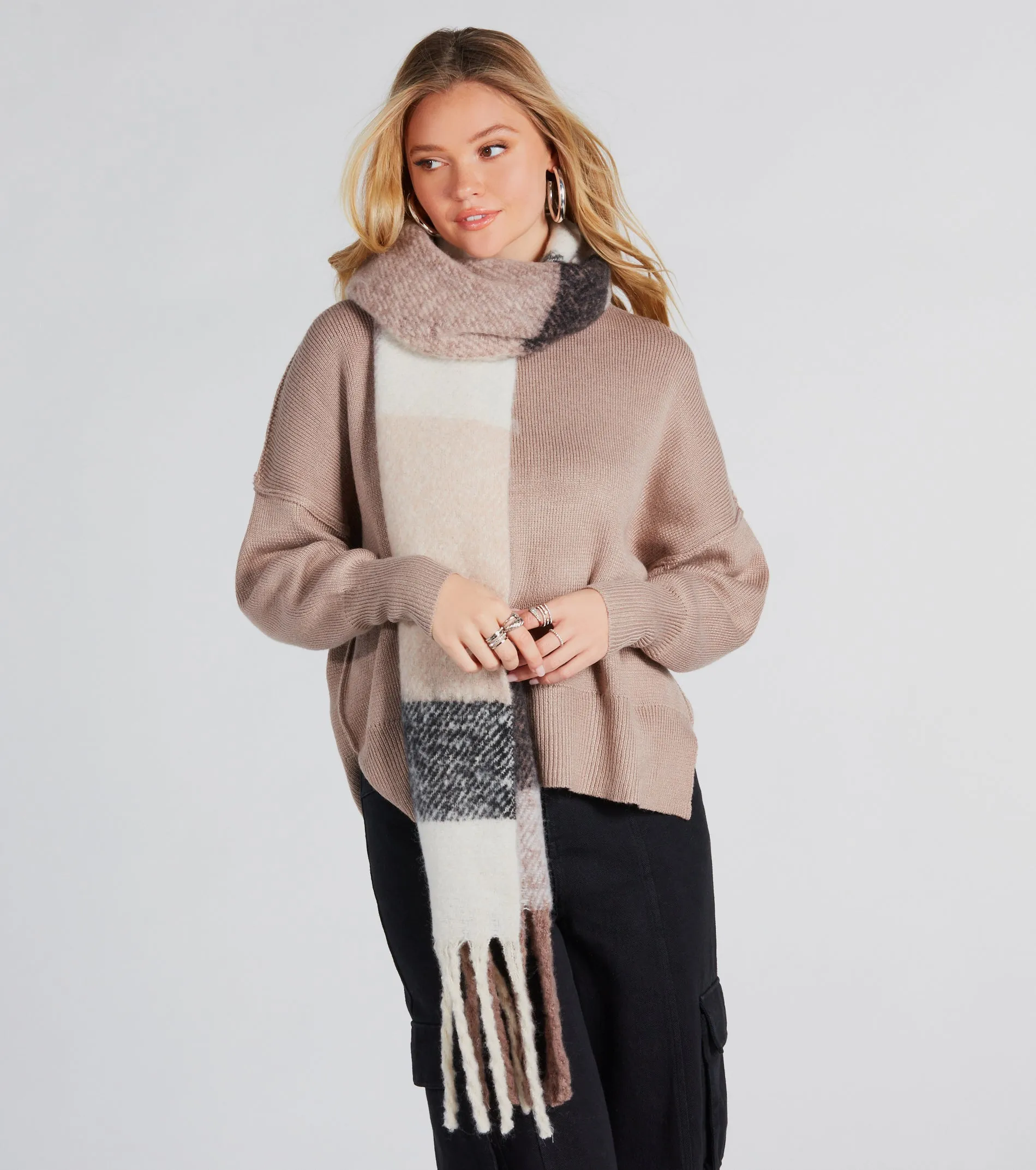 CLEARANCE - Must-Have Fringe Plaid Scarf sold by Windsor