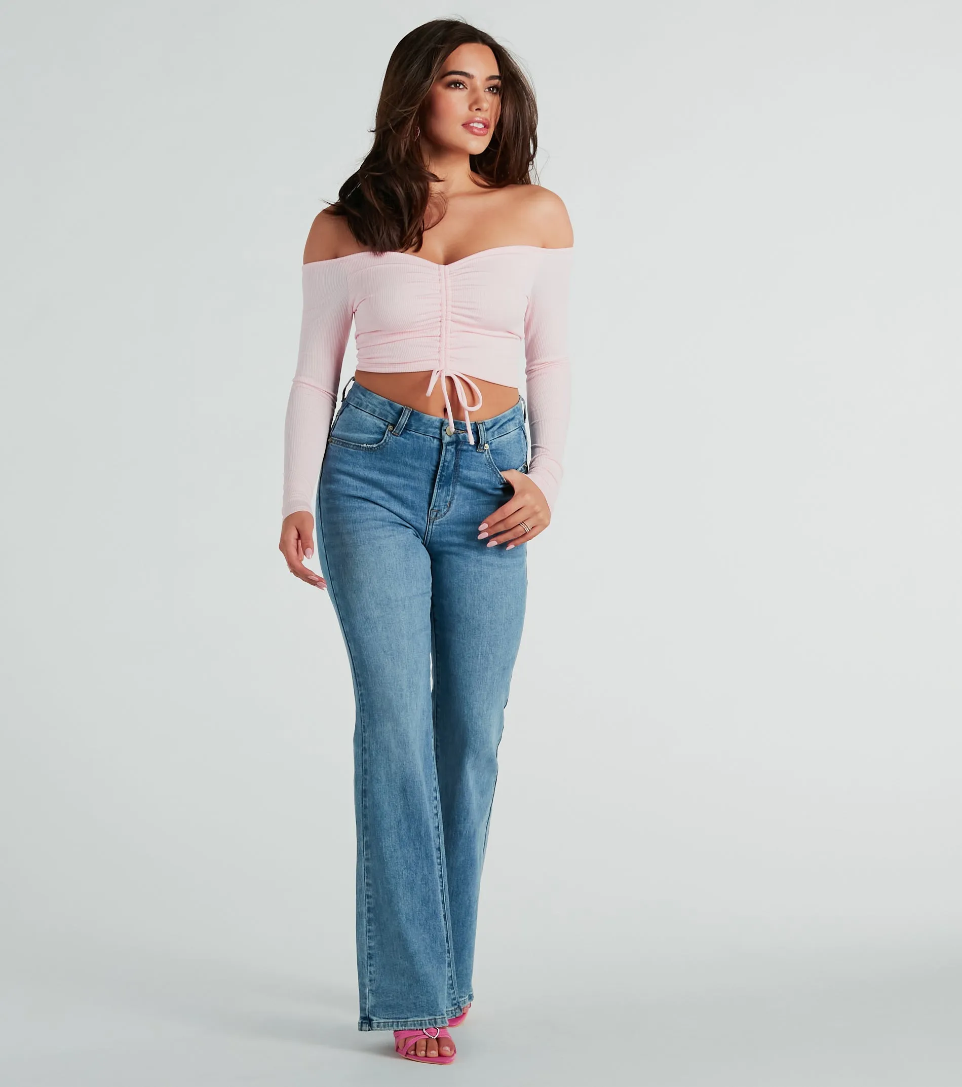 Nothing Sweeter Off-The-Shoulder Crop Top sold by Windsor product image thumbnail 5