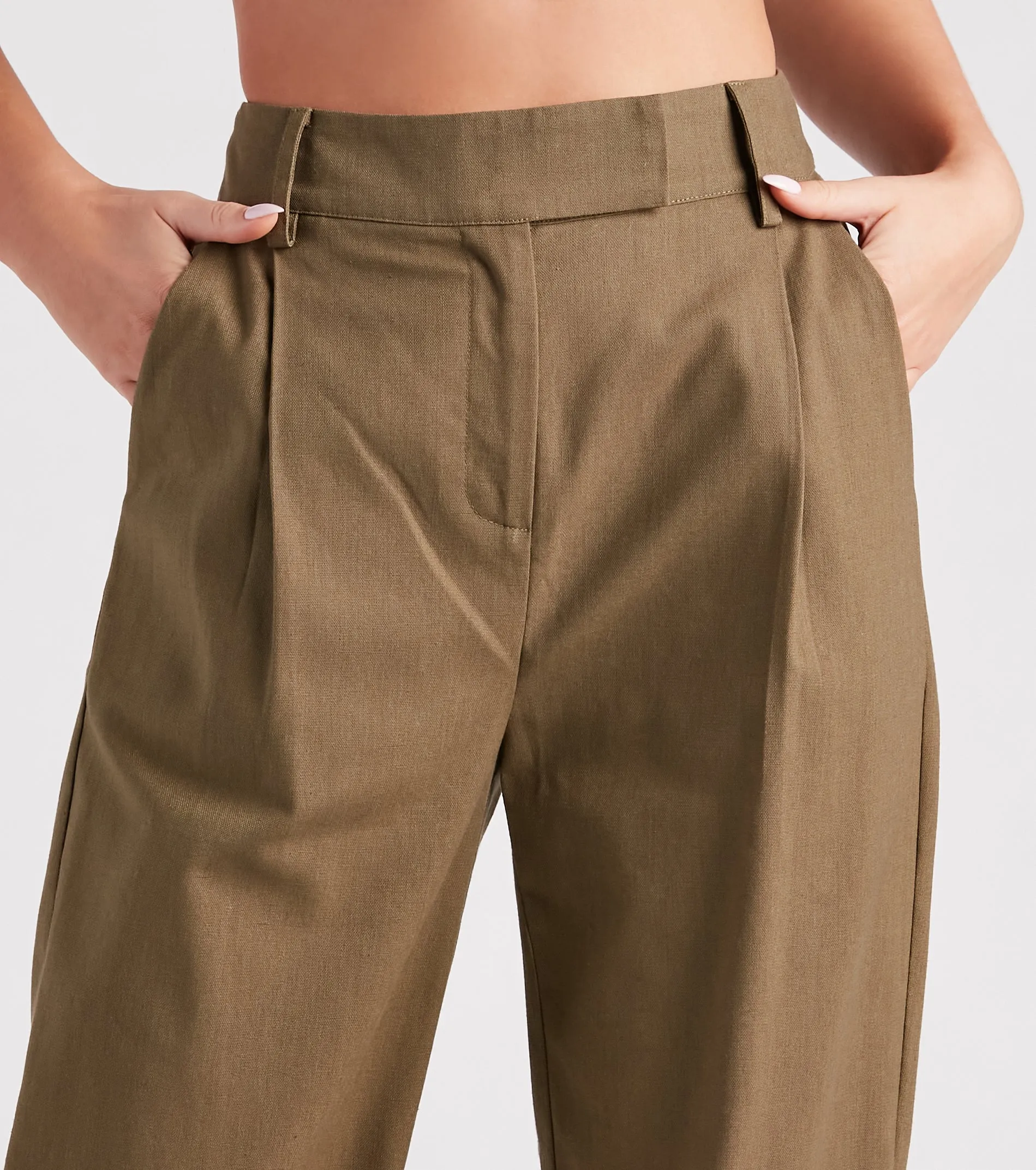 Make The Shift Linen Wide-Leg Trouser Pants sold by Windsor product image thumbnail 4