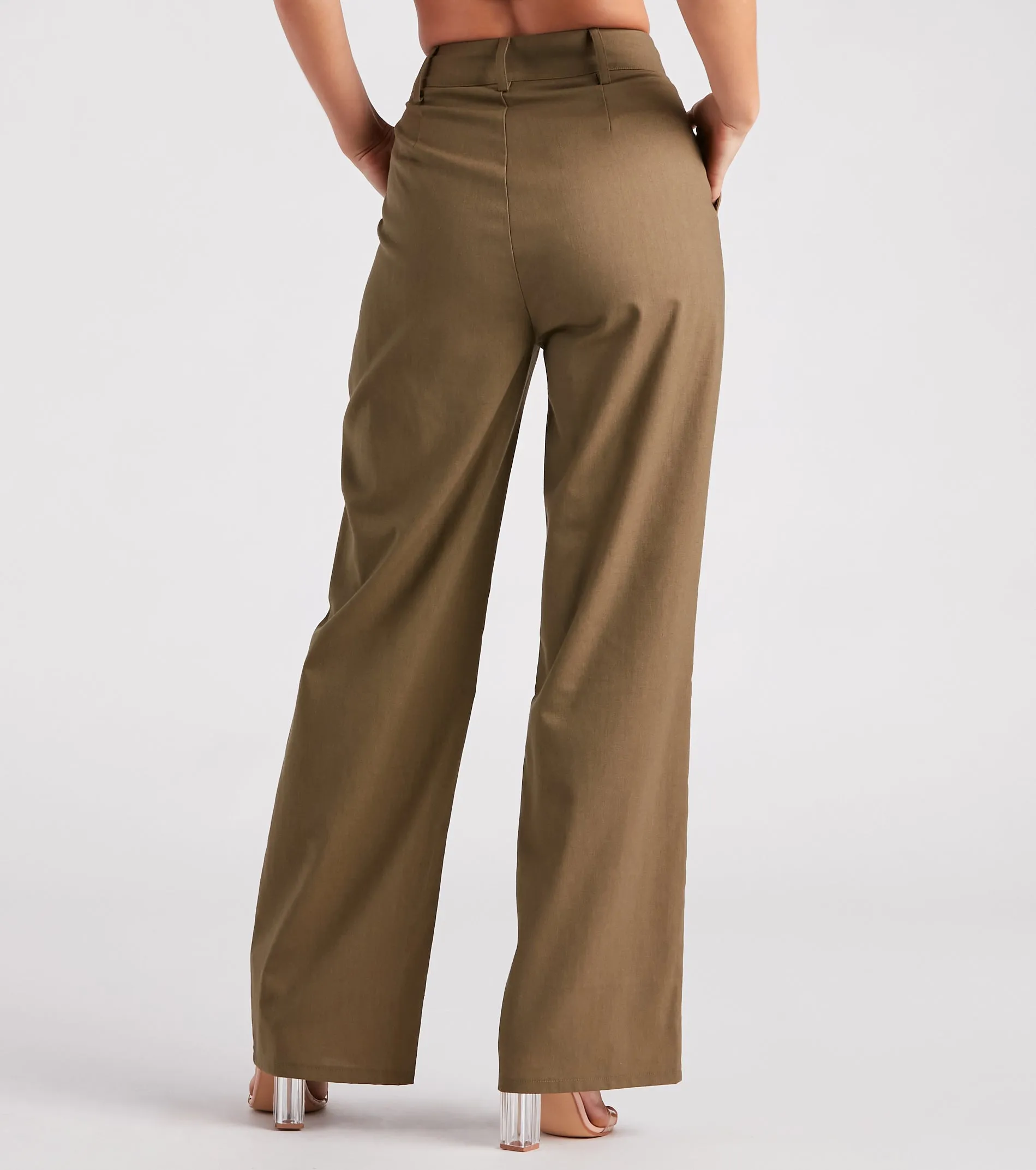 Make The Shift Linen Wide-Leg Trouser Pants sold by Windsor product image thumbnail 3
