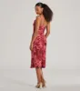 Looking Pretty In Floral Chiffon Midi Dress sold by Windsor
