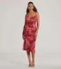 Looking Pretty In Floral Chiffon Midi Dress sold by Windsor