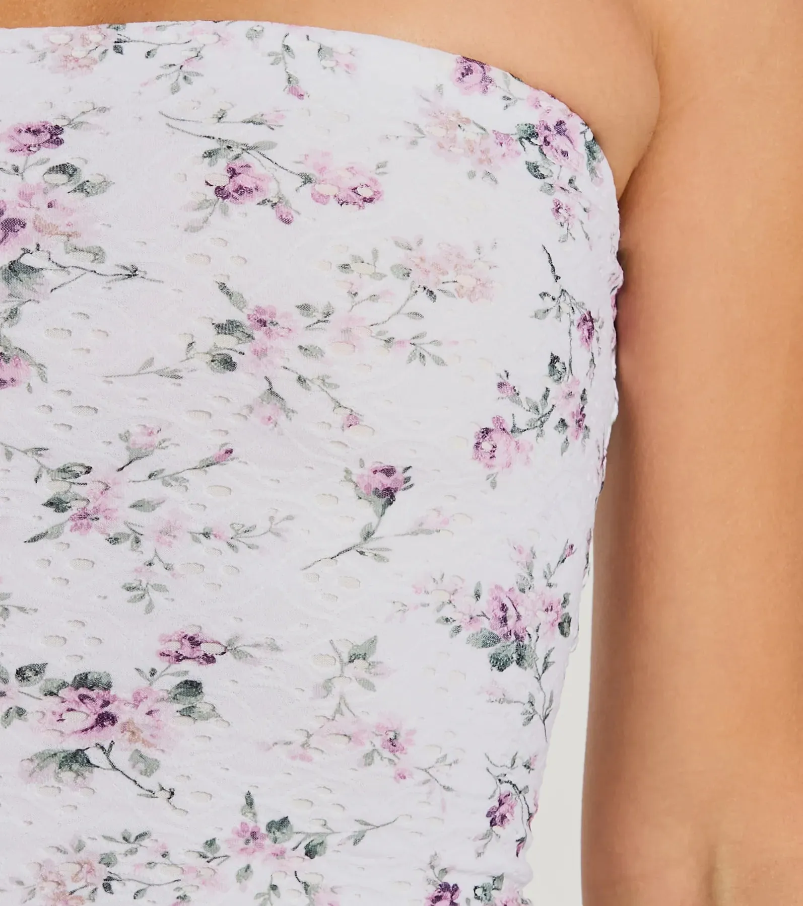 Sweet Ditsy Floral Eyelet Strapless Mini Dress sold by Windsor product image thumbnail 3