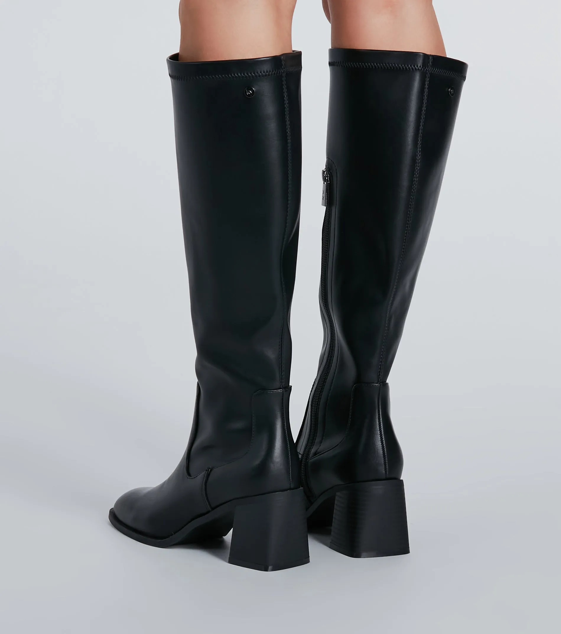 Sleek Strut Faux Leather Fitted Knee-High Boots sold by Windsor product image thumbnail 4