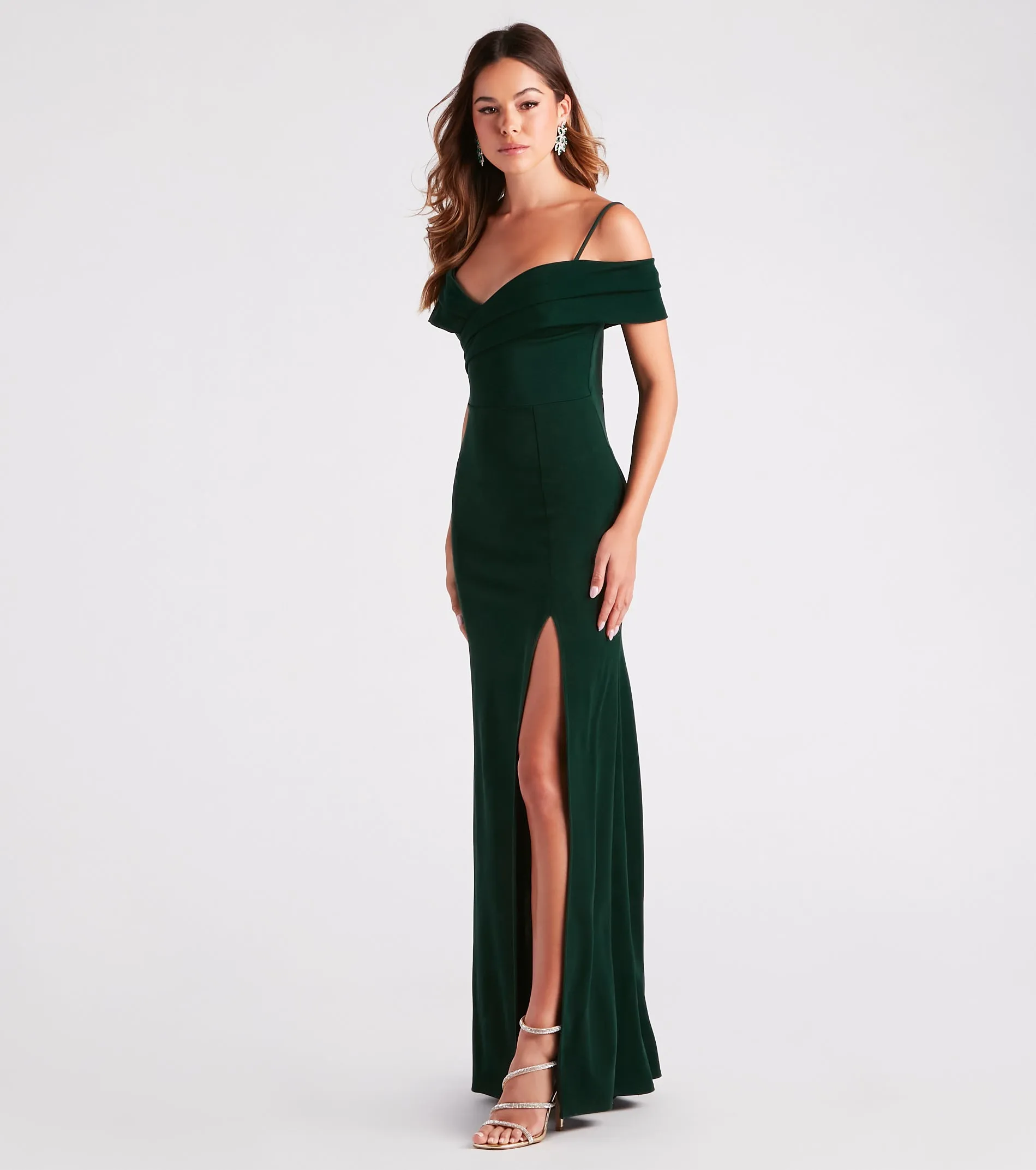 Serene Cold-Shoulder High Slit Mermaid Dress sold by Windsor product image thumbnail 3