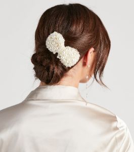 Adorably-Chic Pearl Bow Hair Clip sold by Windsor