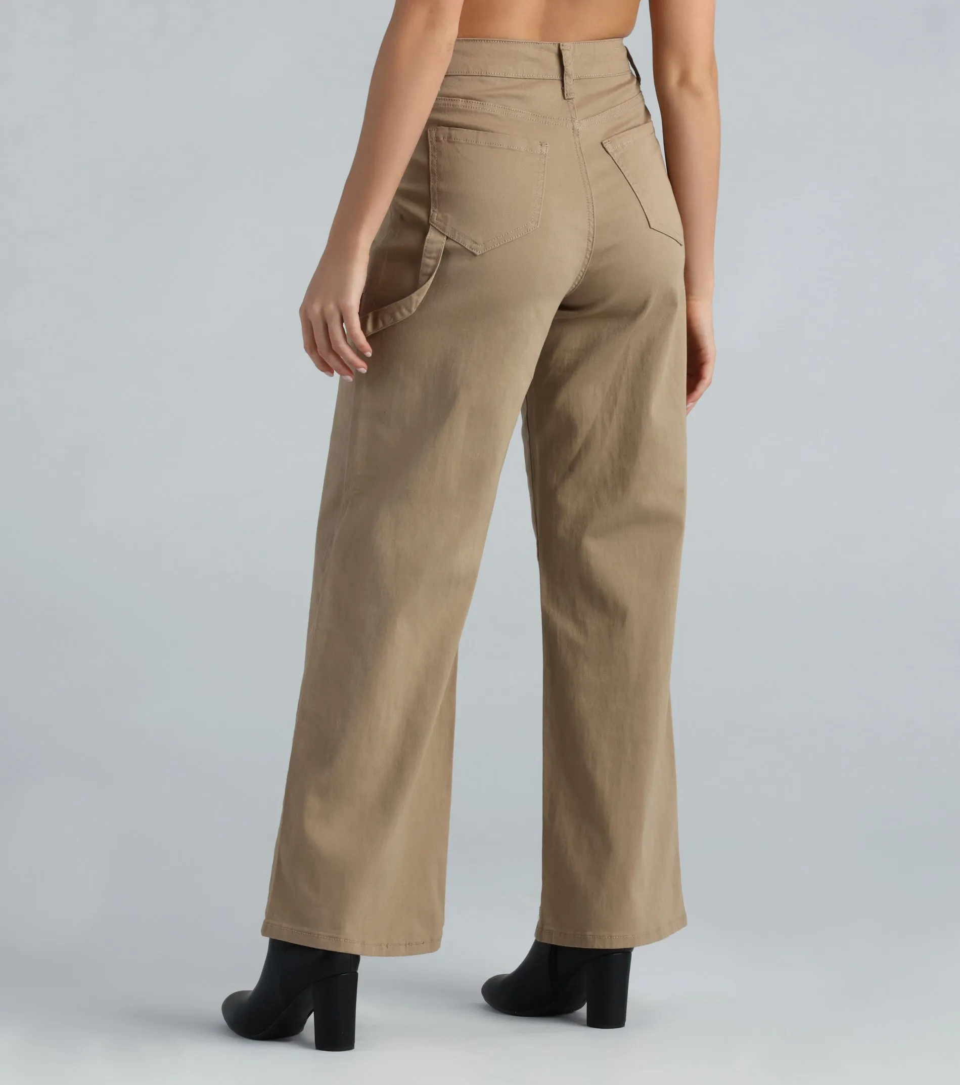 High-Rise Wide-Leg Carpenter Pants sold by Windsor product image thumbnail 3