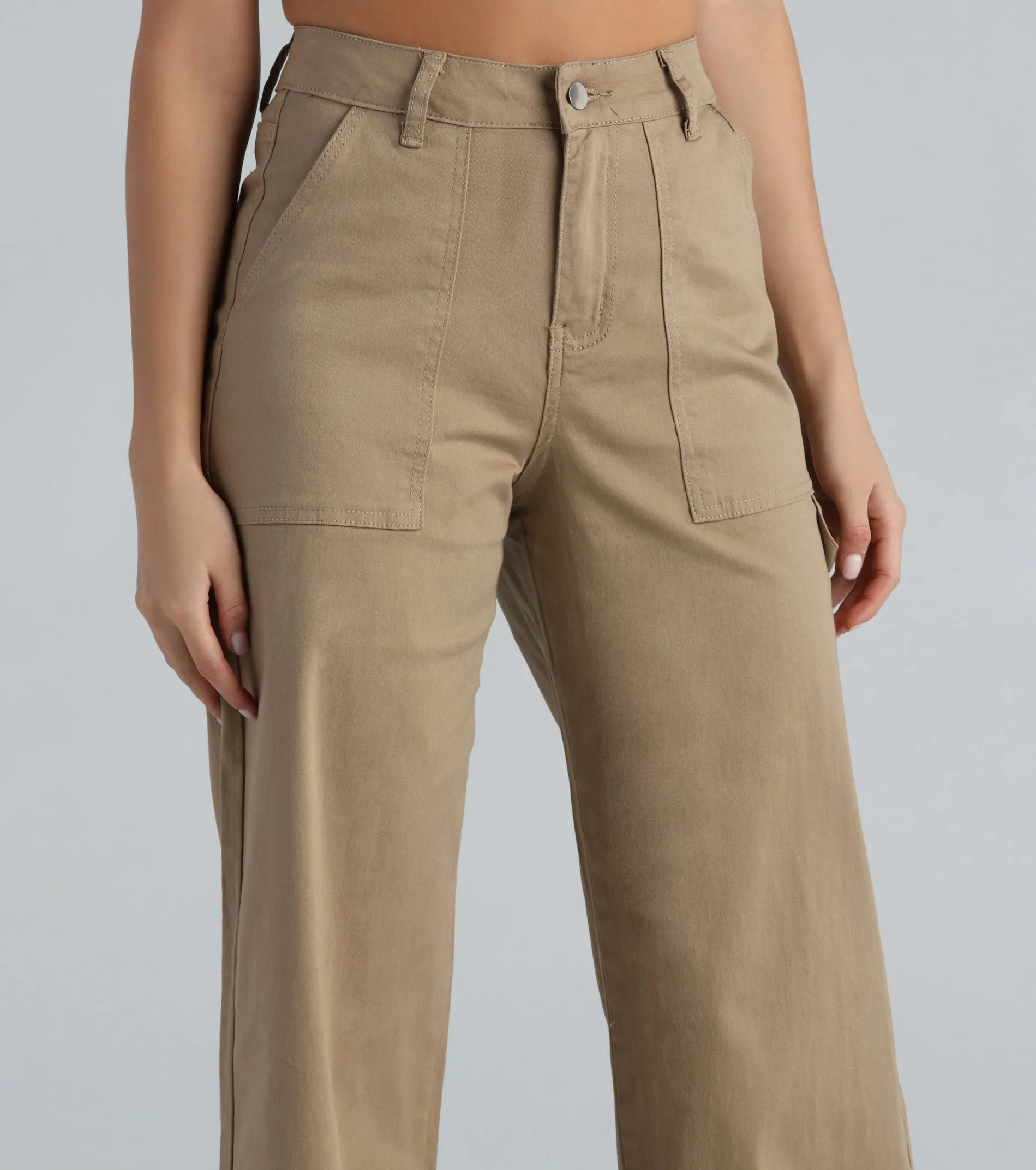 High-Rise Wide-Leg Carpenter Pants sold by Windsor product image thumbnail 4