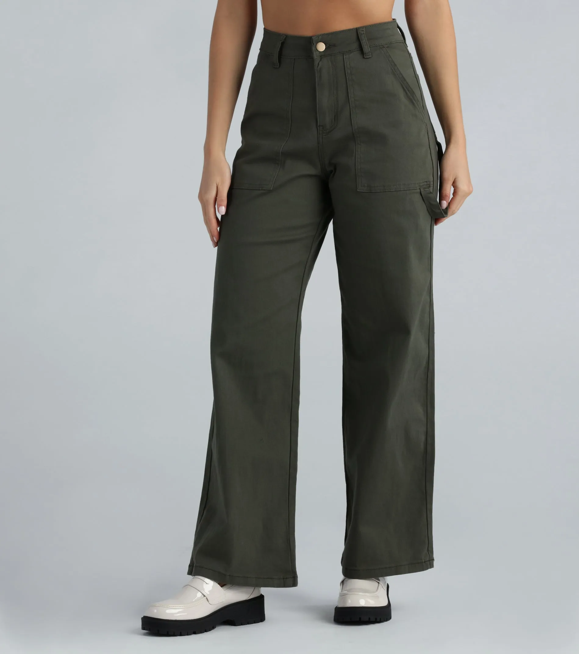 High-Rise Wide-Leg Carpenter Pants sold by Windsor product image thumbnail 5