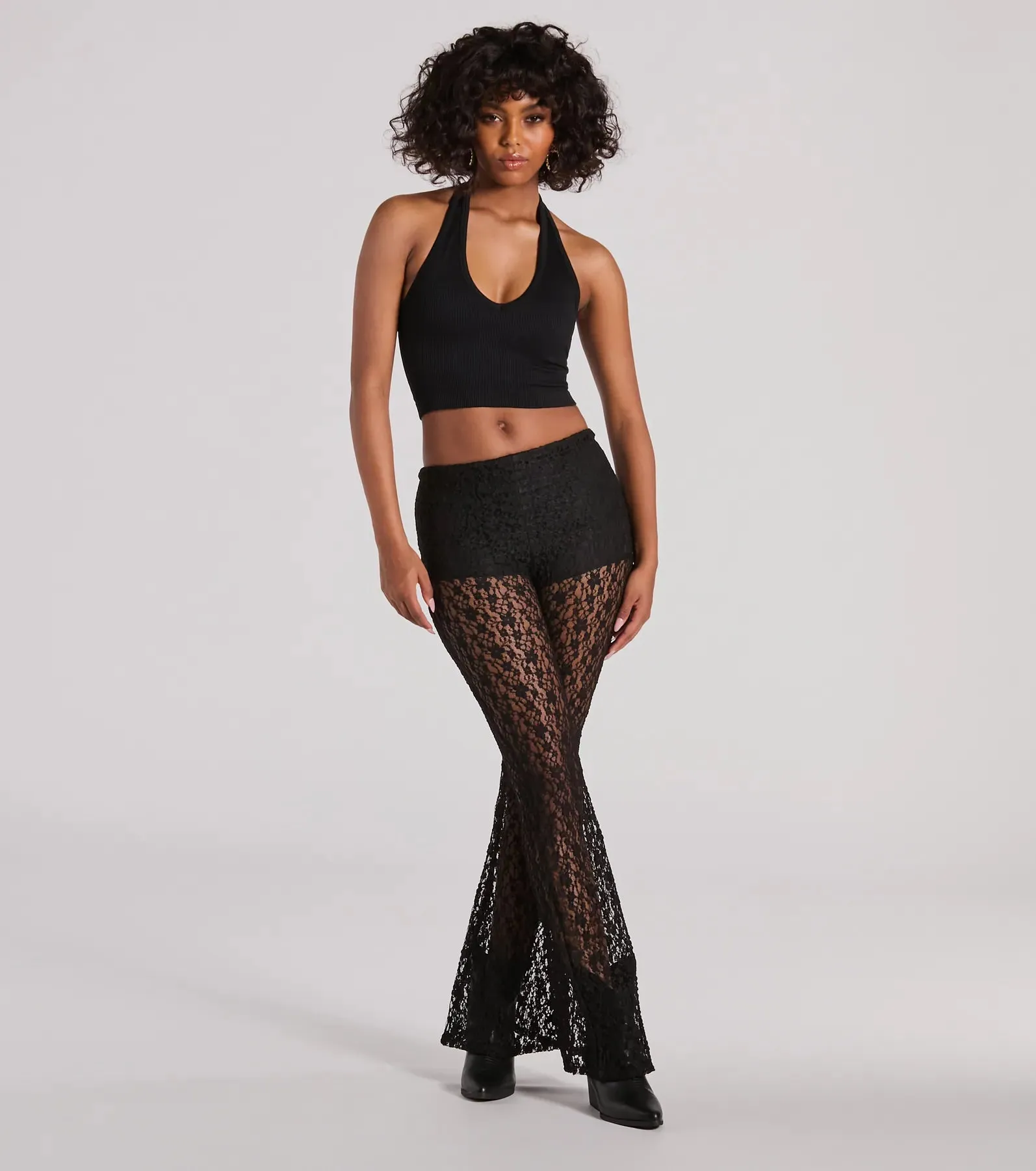 Sensational Trend High Rise Flare Lace Pants sold by Windsor