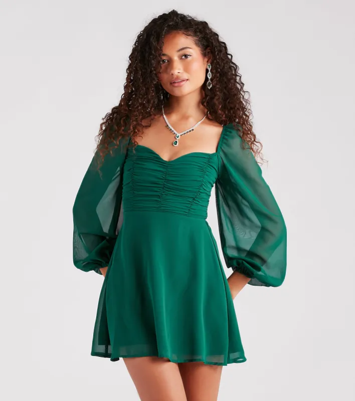 Air Of Romance Chiffon Skater Dress sold by Windsor