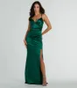 Jordyn Formal Satin Mermaid Dress With Train sold by Windsor