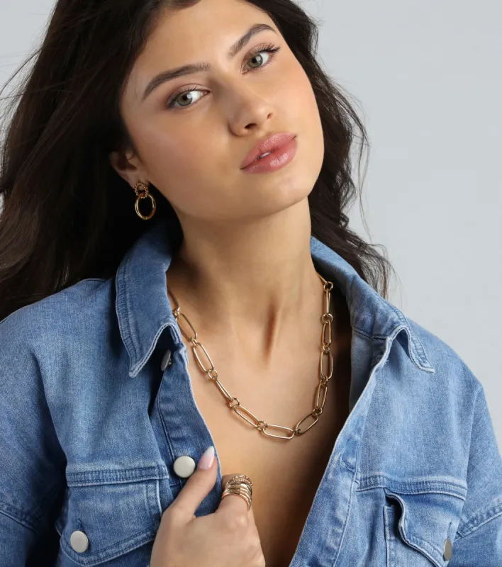 Sleek Details Chain-Link Necklace sold by Windsor