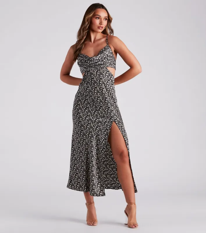Go With The Flow Floral Midi Dress sold by Windsor